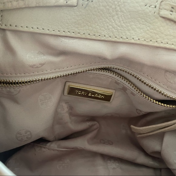 TORY BURCH PALE/NUDE PINK BACKPACK WITH TASSELS :)
